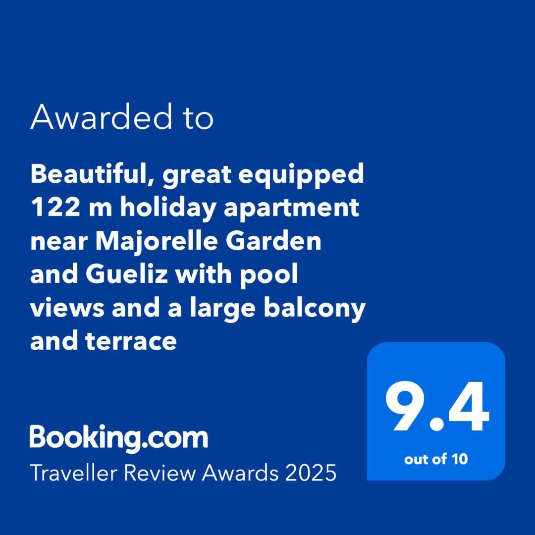Beautiful, Great Equipped 122 M Holiday Apartment Near Majorelle Garden And Gueliz With Pool Views And A Large Balcony And Terrace Marrakesh Esterno foto